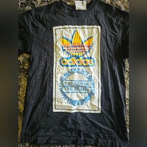 Adidas Black Tee with Vibrant Graphic